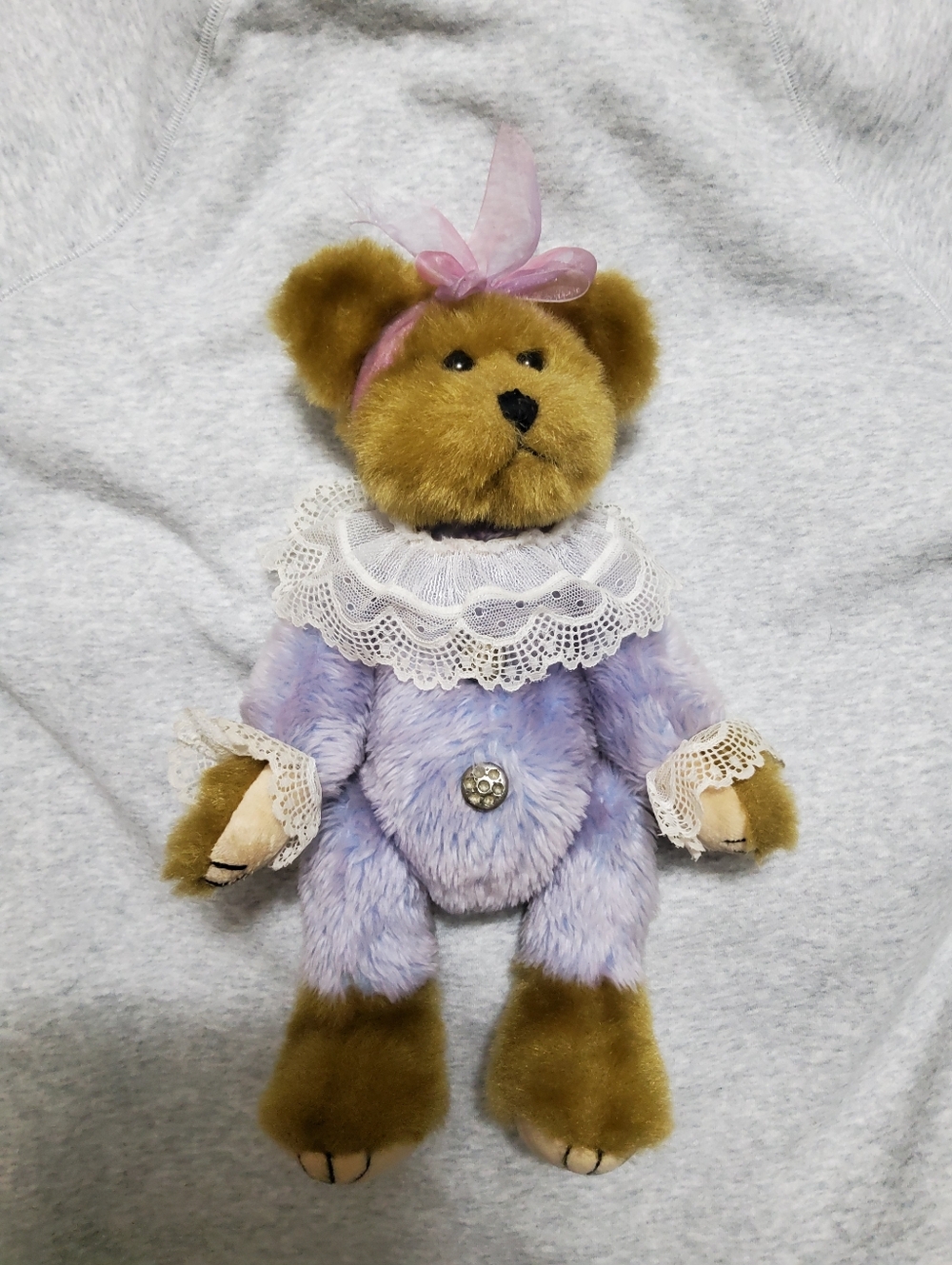 Vintage Collectable 2 Tone Purple And Brown  Kolden Teddy Bear Plush
